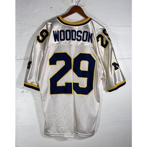 Vintage Michigan Wolverines WOODSON #29 Jersey White Blue Yellow XL Darby